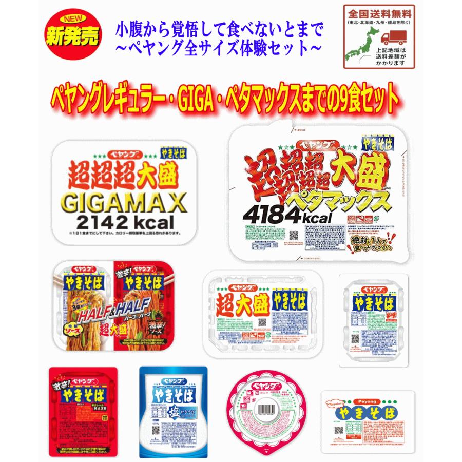 まるか食品】〜ペヤング全サイズ体験セット〜小腹から覚悟して食べない