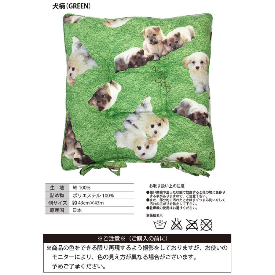 アメリカン シートクッション 紐付き 椅子 43cm×43cm（ひも付き