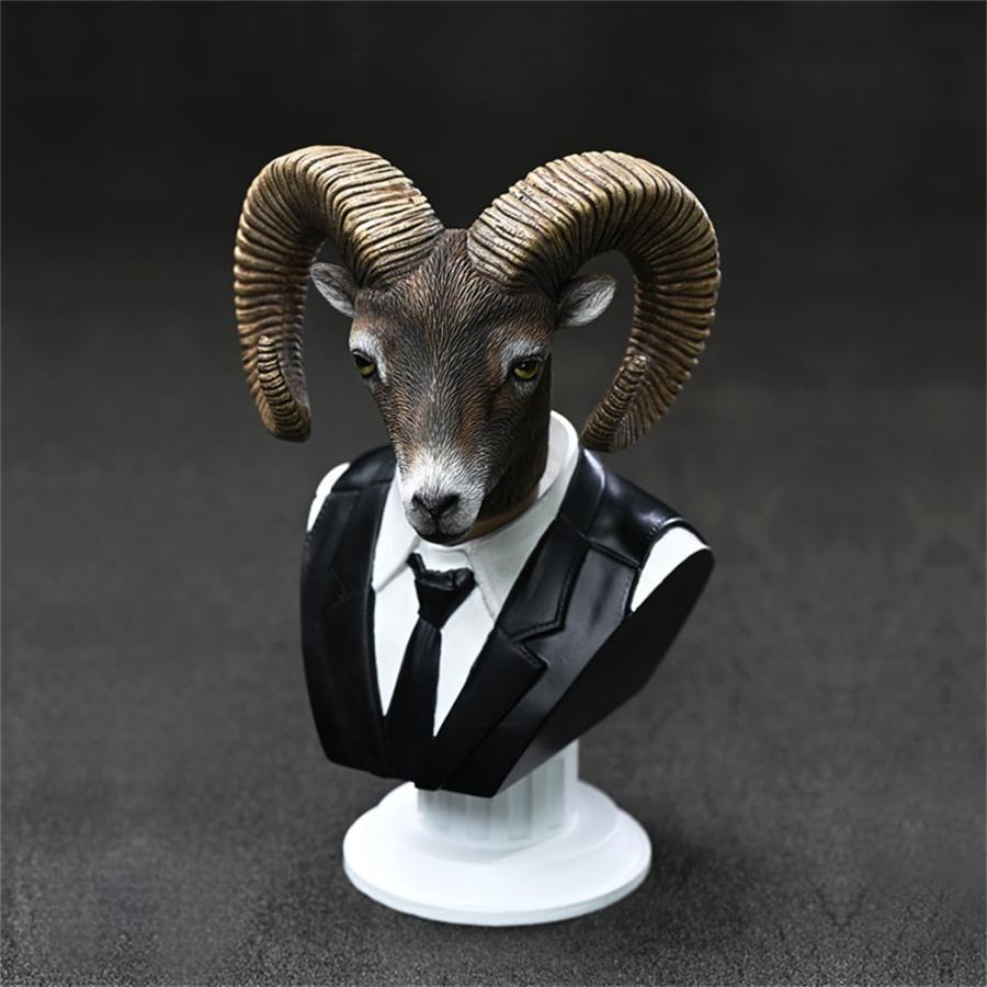 Mostoys 1/6 アイベックス フィギュア2.0 羊 リアルな動物模型 野生動物 哺乳類 頭 彫刻 人形用 交換でき コレクション プラモデル オリジナル モデル 模型 置物｜hirosyou｜02