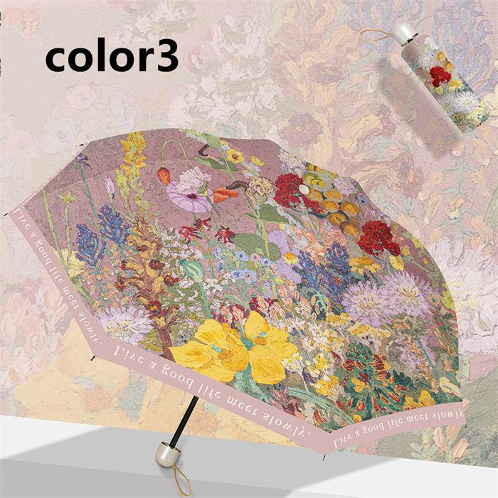 8本傘骨 折りたたみ 傘 軽量 折り畳み傘 UVカット 紫外線対策 日焼け対策 レディース 雨傘 日傘 晴雨兼用 大人 子供 撥水 梅雨 通勤 通学 キレイめ 花柄 総柄 | ブランド登録なし | 06