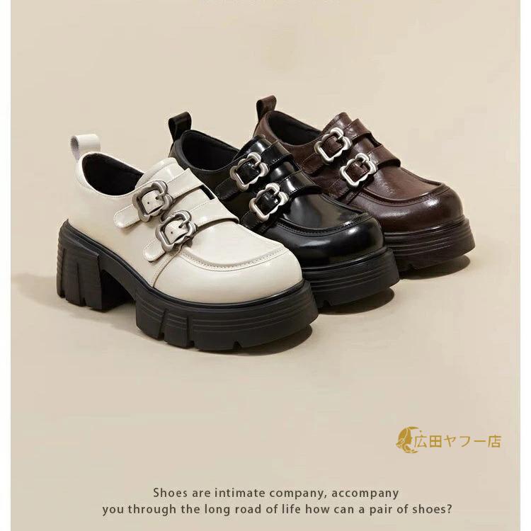 リリーブラウン　バックルメリージューン　ブラック　厚底　ローファー LILY BROWN（リリーブラウン）の「バックルメリージェーン