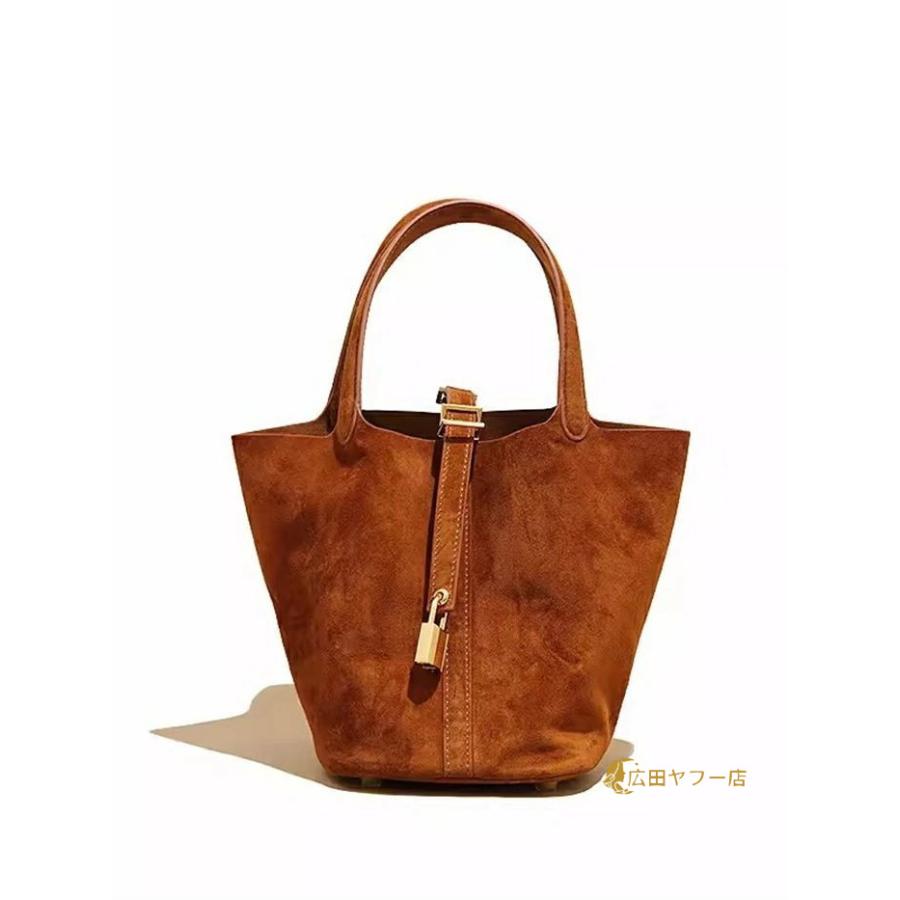 本革☆彡ブラウン スエード ハンドバッグ 本革 スエード バッグ レディース ハンドバッグ キューブバッグ