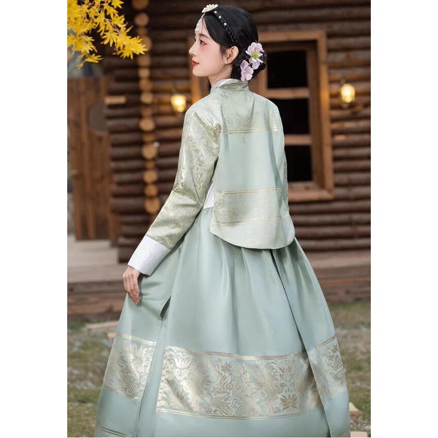 韓国伝統 衣装 チマチョゴリ コスチューム 韓国 コリアン グリーン系