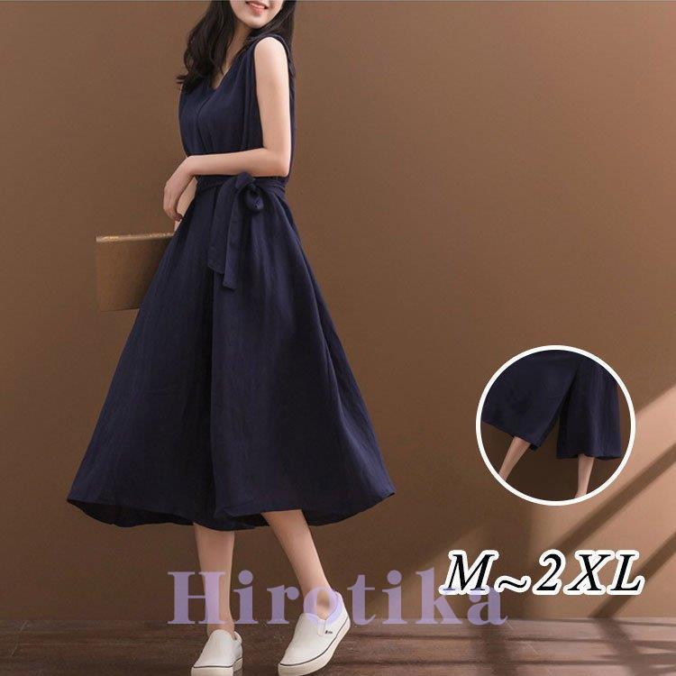 ワンピース レディース サロペット パンツスタイル ワイトパンツ 綿 麻 春 夏 ロング ズボン 無地 サロペット オシャレ 着痩せ ワンピースタイプ 30代 40代 50代 Qdxz10 Bjm ヒロチカストア 通販 Yahoo ショッピング