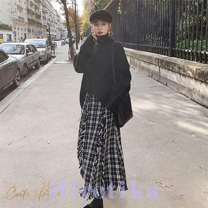 買いファッション セットアップ レディース 春秋 韓国風 きれいめ 上下セット チェックスカート ニット ショートトップス カジュアルセット 長袖 フリンジ 通勤 オシャレ 40代 通販オンラインストア Www Superavila Com