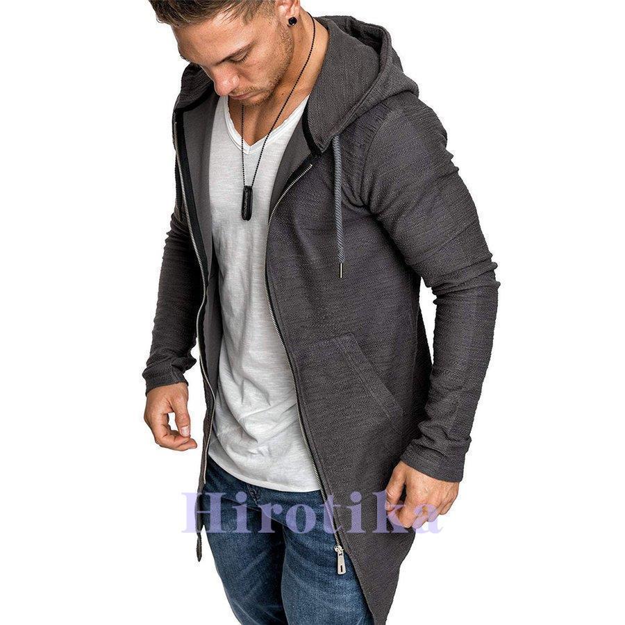 パーカー メンズ ジャケット トップス ロング 長袖パーカ スウェット トレーナー 春秋 ジップアップ アウター 40代 50代 パーカー サイズ ｌ Www Bollywoodpapa Com