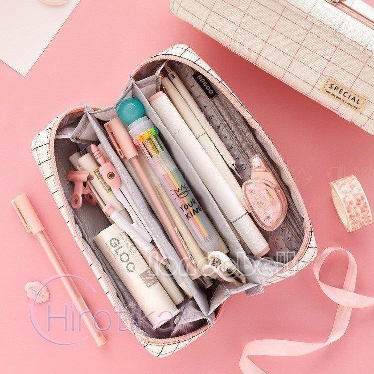 大容量 ペンケース チェック柄 かわいい シンプル 便利 人気 筆箱 筆入れ 化粧ポーチ 中学校 小学校 男の子 女の子 男女兼用 スタディプランナー 文房具 ギフト S Tsu01pen84 ヒロチカストア 通販 Yahoo ショッピング