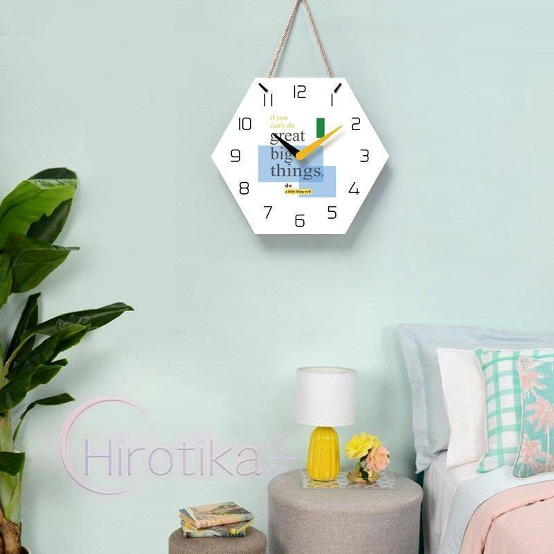 お買得 掛け時計 壁掛け時計 掛け 新築祝い 引越し祝い インテリア飾り リビング 装飾 お洒落 見やすい シンプル 非電波 静音 六角形 英字 木目調 北欧 おしゃれ 掛け時計 壁掛け時計 カラー 写真通り Webtaban Ir