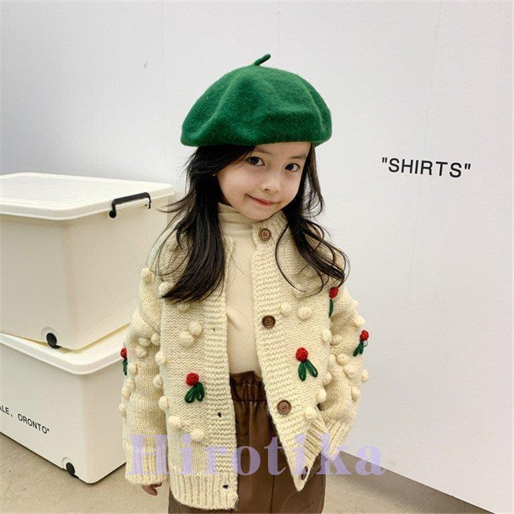 子供服 女の子 ニット カーディガン 秋冬 トップス 長袖 モコモコ ニット セーター 女児 厚手 キッズ服 可愛い 防寒 ニット トップス Wi Setsu01my128 ヒロチカストア 通販 Yahoo ショッピング