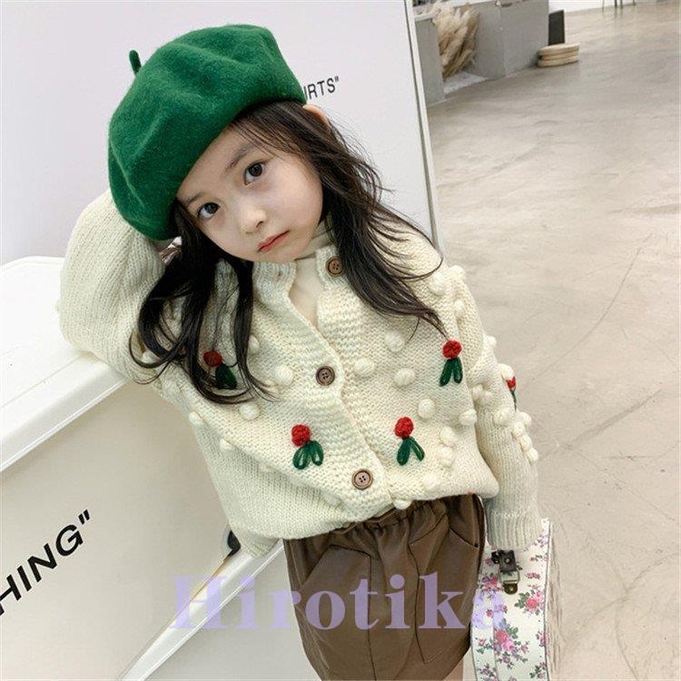 子供服 女の子 ニット カーディガン 秋冬 トップス 長袖 モコモコ ニット セーター 女児 厚手 キッズ服 可愛い 防寒 ニット トップス Wi Setsu01my128 ヒロチカストア 通販 Yahoo ショッピング