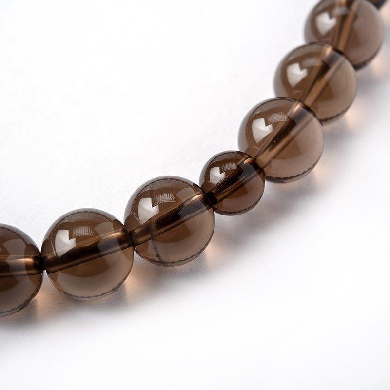 片手念珠・略式数珠 茶水晶 男性用 22玉 : 仏壇・位牌・神棚