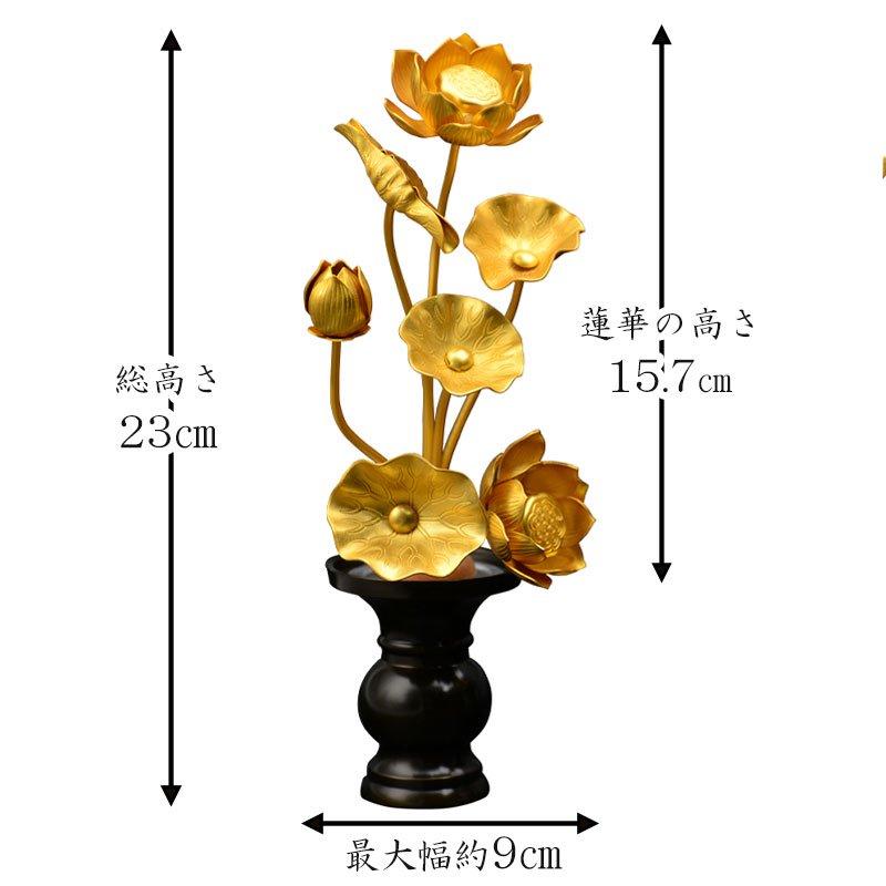 常花 仏具 常花蓮華 金蓮華 4号7本立て 軽合金 消金 1対 : 仏壇 常花 仏具 常花蓮華 金蓮華 4号7本立て 軽合金 消金 1対 : 仏壇