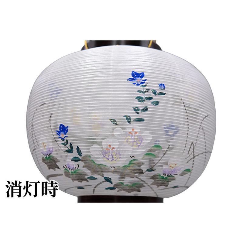 盆提灯 大内あんどん 黒檀 10号 絹二重張り 初盆 新盆 お盆 あんどん