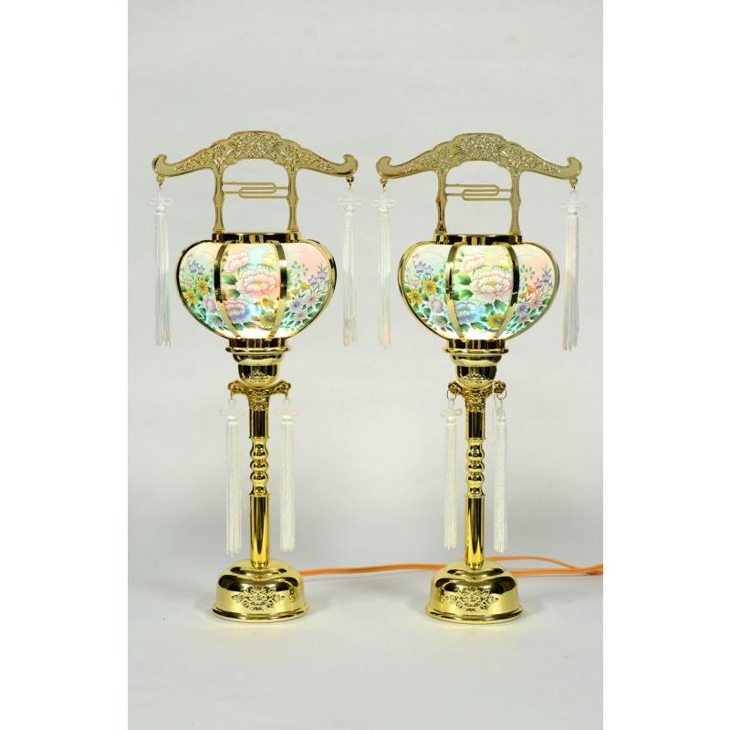 充実の品充実の品 霊前灯 張2号 ゴールド 対入 1対 2個セット 行灯