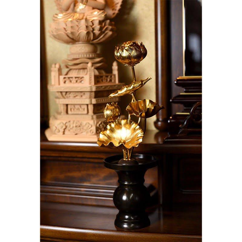 花立て 仏具 仏壇 東型花立 国産 高岡 黒光色 2.5寸〜4.5寸 小物