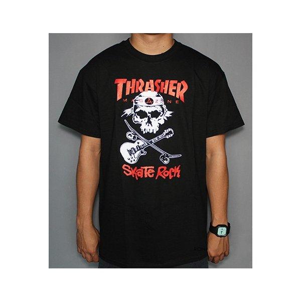 Thrasher (スラッシャー) US Tシャツ Skate Rock Skull TShirt Black スケボー SKATE SK8