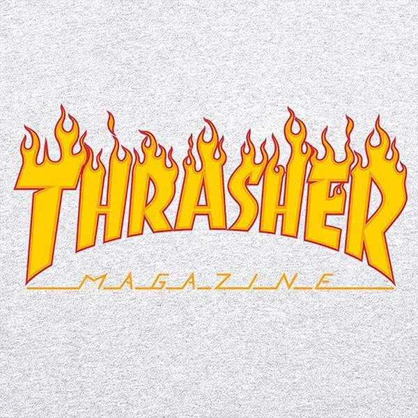 Thrasher Magazine Us規格 スラッシャー パーカー プルオーバー フード Flame Logo Pullover Hood Gray スケボー Skate Sk8 スケートボード Hard Core Punk 1065 Gray His Hero Is Black 通販 Yahoo ショッピング