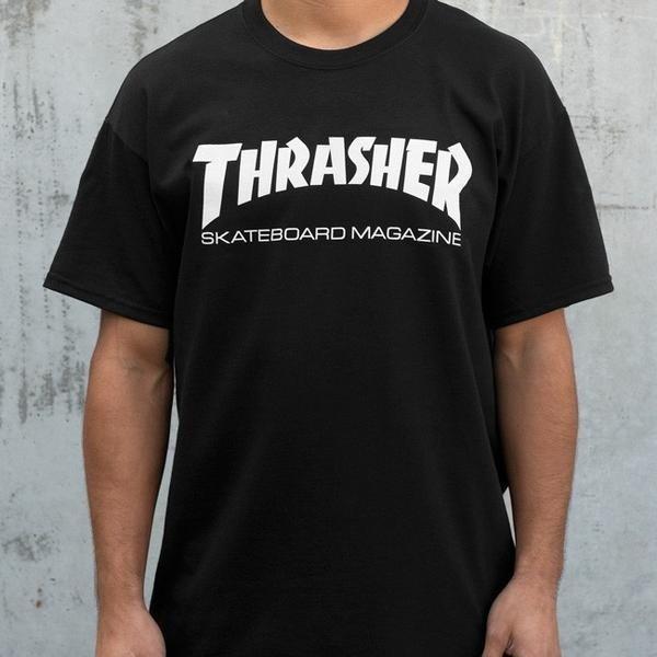 スケートボード thrasher skateboard magazine t-shirts THRASHER（スラッシャー） Tシャツ Mag Logo T-Shirt Black スケボー