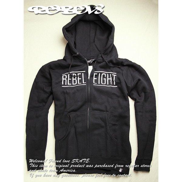 REBEL8（レベルエイト） ジップパーカー BANDANA ZIP-UP HOODIE Black 