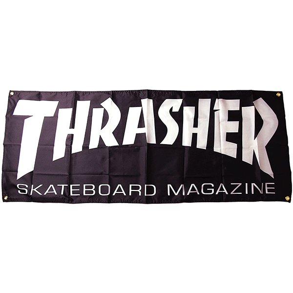 Thrasher スラッシャー バナー 旗 大判フラッグ タペストリー 壁掛け Skate Mag Logo Banner Black 65 149cm スケボー 324 His Hero Is Black 通販 Yahoo ショッピング