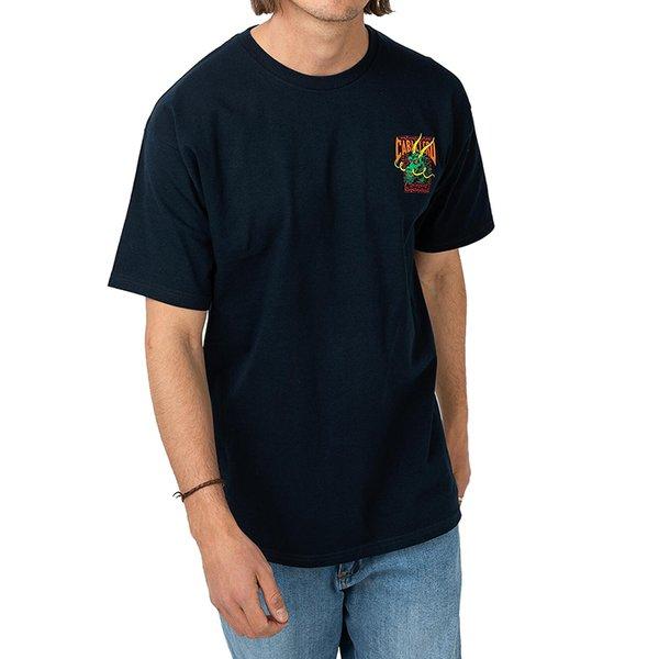 Powell Peralta (パウエル) Tシャツ Steve Caballero Street Dragon T-Shirt Navy Blue 80年代 キャバレロドラゴン 復刻 スケボー SK8｜his-hero-is-black｜02