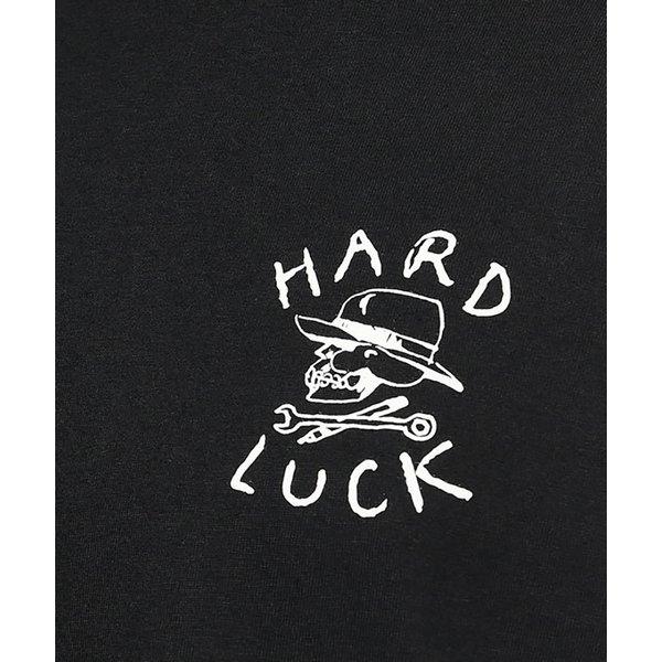 Hard Luck (ハードラック) Tシャツ OG Logo T-Shirt Black/White モーターサイクル バイク スケボー SKATE SK8 スケートボード｜his-hero-is-black｜03