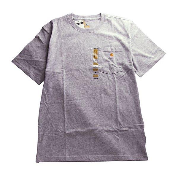 CARHARTT (カーハート) US Tシャツ Workwear Pocket T-Shirt Heather Grey ポケット付 (K87)｜his-hero-is-black｜03