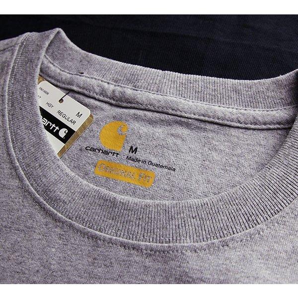 CARHARTT (カーハート) US Tシャツ Workwear Pocket T-Shirt Heather Grey ポケット付 (K87)｜his-hero-is-black｜05