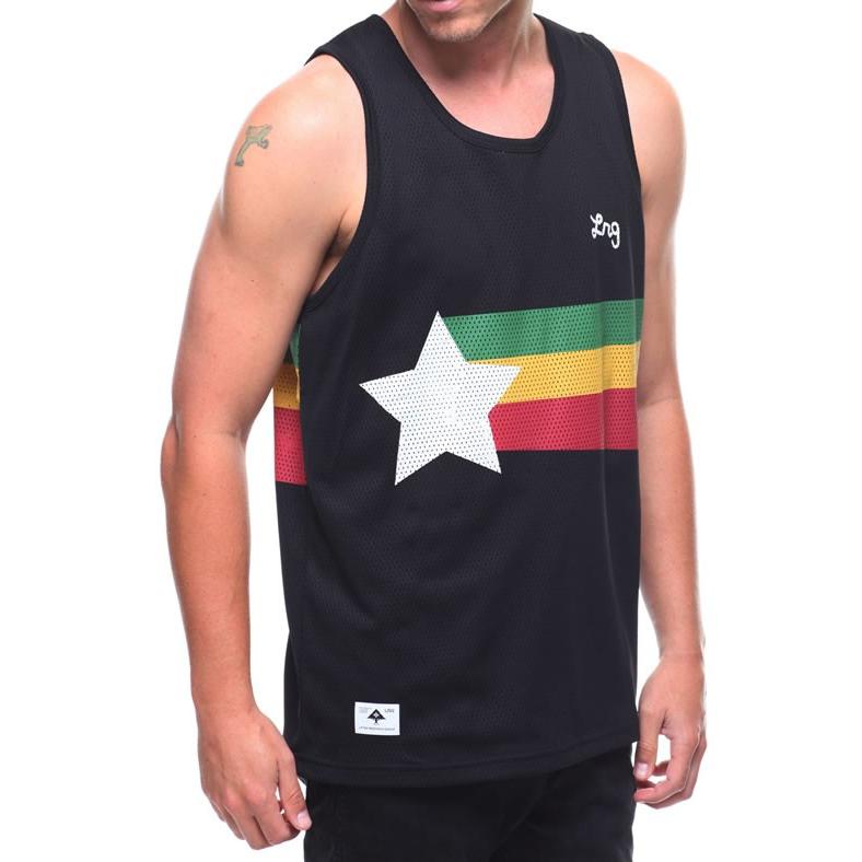 Lrg エルアールジー タンクトップ メッシュジャージー High Rankin Mesh Jersey Tank Top Black Rasta ラスタ レゲエ Outdoor アウトドア 5405 Black His Hero Is Black 通販 Yahoo ショッピング