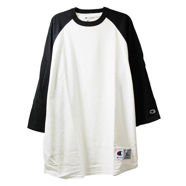 Champion (チャンピオン) US ベースボールシャツ 8分袖 ラグラン Champion (チャンピオン) US ベースボールシャツ 8分袖 ラグラン