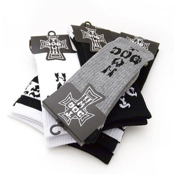 Dogtown Skateboards (ドッグタウン) US ソックス 靴下 Cross Letters Crew Socks Grey/Blue スケボー SKATE SK8 スケートボード｜his-hero-is-black｜03