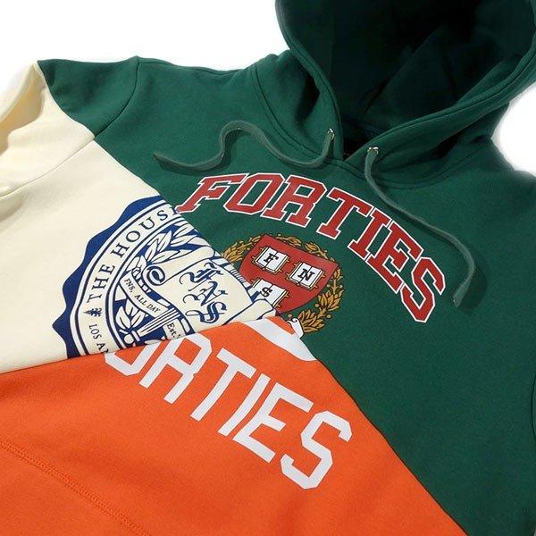 40s & Shorties(フォーティーズアンドショーティーズ)パーカー プルオーバー Split Personality Hoodie Cream/Forest/Orange(Multi)SKATE SK8 HIPHOP｜his-hero-is-black｜02