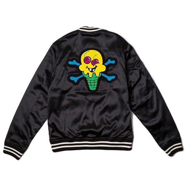 ICECREAM（アイスクリーム） スタジャン サテンジャケット ジャンパー