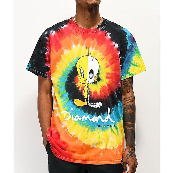 Diamond Supply Co X Looney Tunes ダイヤモンドサプライ ルーニー テューンズ Tシャツ Tweety X Ray Red Blue Black Tie Dye T Shirt タイダイ 6642 His Hero Is Black 通販 Yahoo ショッピング