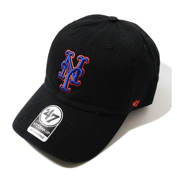 ’47 (フォーティセブン) FORTYSEVEN メッツ (ニューヨーク) キャップ 帽子 Mets ‘47 CLEAN UP Black