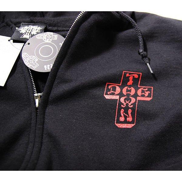 新品未使用 DOGTOWN GONZ スケート プルパーカー　SK8 スケボー DOGTOWN（ドッグタウン） ジップアップ パーカー Cross Sleeve ZIP
