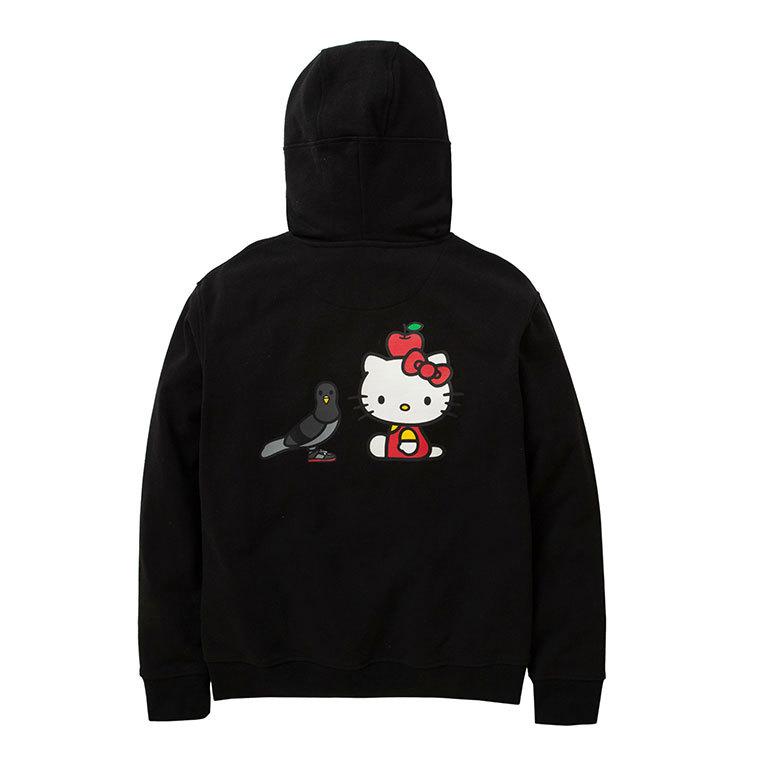 保証書付 Staple Pigeon ステイプル ハローキティ パーカー プルオーバー Staple X Hello Kitty Friends Hoodie Black サンリオ スケボー Skate Sk8 スケートボード Punk パンク Hiphop ヒップホップ Surf サーフ スノボー スノーボード Snowboard Ninja X 安い購入