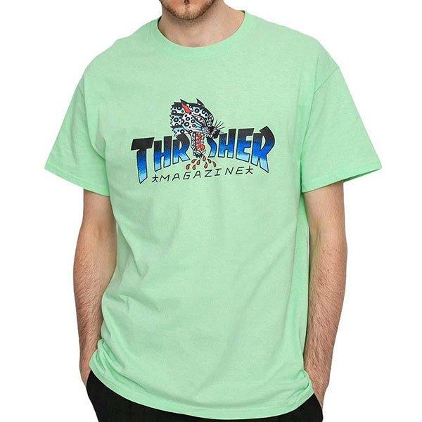 THRASHER（スラッシャー） US Tシャツ Leopard Mag T-Shirt Mint