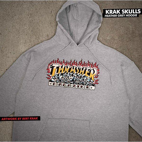 THRASHER（スラッシャー） US パーカー プルオーバー Krak Skulls