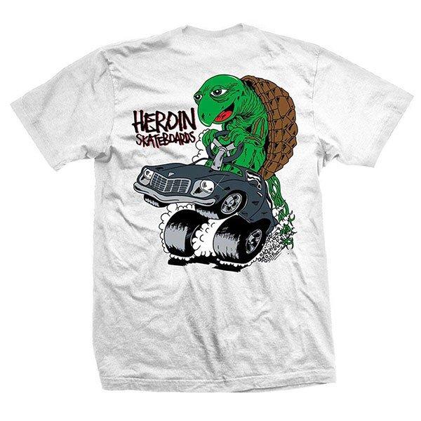 Heroin Skateboards (ヘロイン) Tシャツ Turtle T-Shirt White