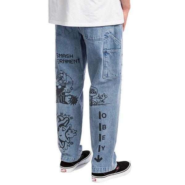 OBEY (オベイ) ジーンズ ペインターパンツ デニム Hardwork Printed 