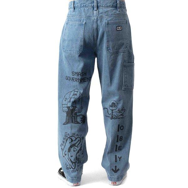 OBEY (オベイ) ジーンズ ペインターパンツ デニム Hardwork Printed 
