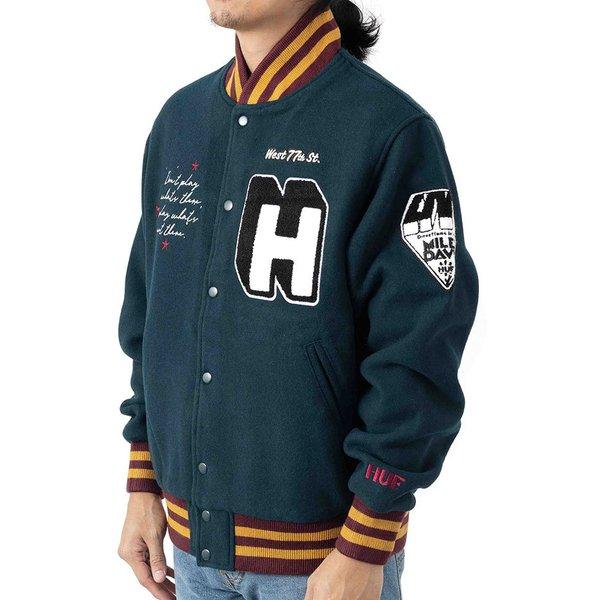 HUF × Miles Davis STADIUM JACKET Huf Stadium Jacket/Miles Davis/L/Polyester/Nvy | eBay