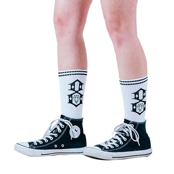 REBEL8 (レベルエイト) ソックス 靴下 3足ワンセット 3-Pack Logo Socks White｜his-hero-is-black｜05