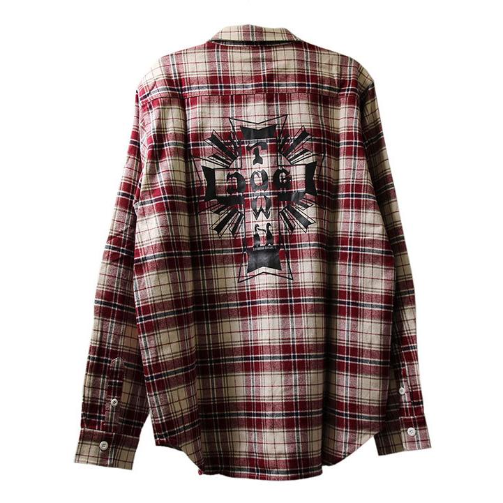 DOGTOWN（ドッグタウン） JP ネルシャツ Cross Logo FLANNEL SHIRT