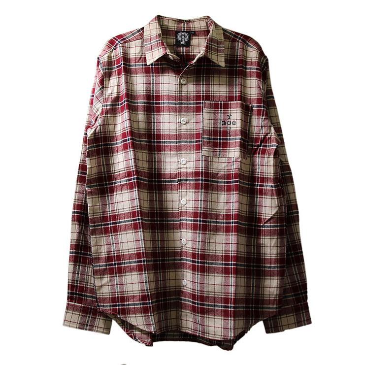 DOGTOWN（ドッグタウン） JP ネルシャツ Cross Logo FLANNEL SHIRT
