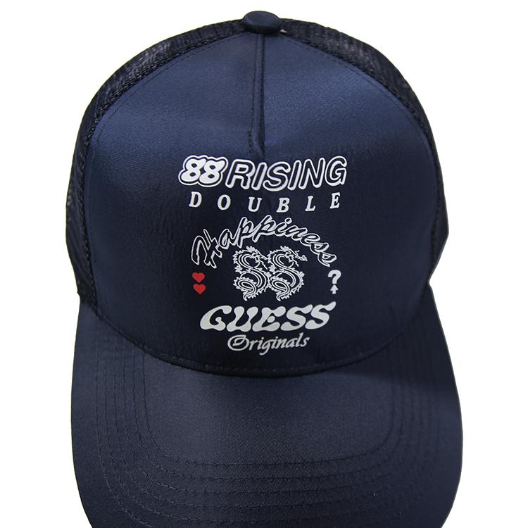 GUESS × 88RISING (ゲス) ナイロン メッシュキャップ 帽子 TRUCKER CAP DARK GREY｜his-hero-is-black｜02