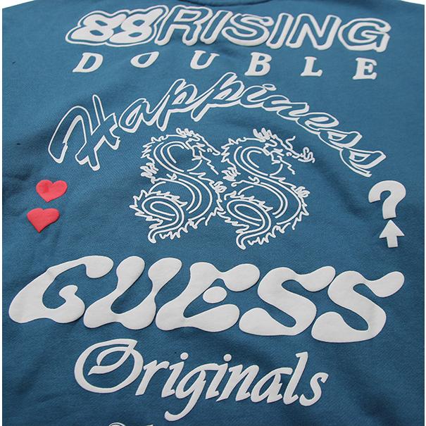 GUESS × 88RISING (ゲス) トレーナー MEN'S CREWNECK DARK BLUE｜his-hero-is-black｜05