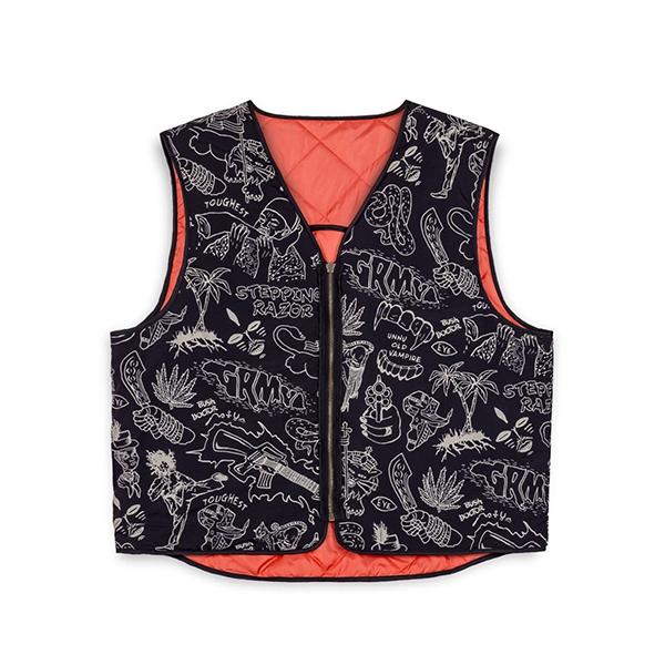 GRMY / GRIMEY (グライミー) ベスト ジャケット THE TOUGHEST QUILTED VEST ORANGE | Spring 23｜his-hero-is-black｜02