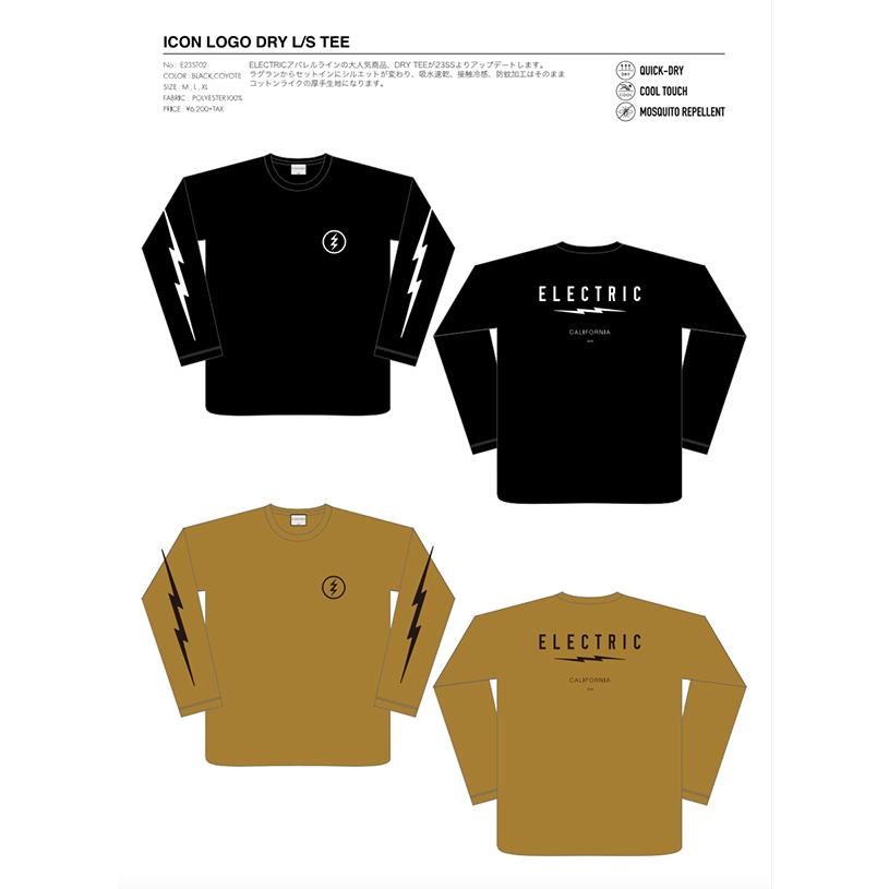 ELECTRIC (エレクトリック) ロンT ドライロングTシャツ 長袖 ELECTRIC (エレクトリック) ロンT ドライロングTシャツ 長袖